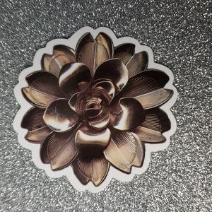 ART WATERPOOF Sticker Metal Flower